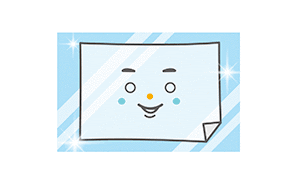 透明なガラスに貼る