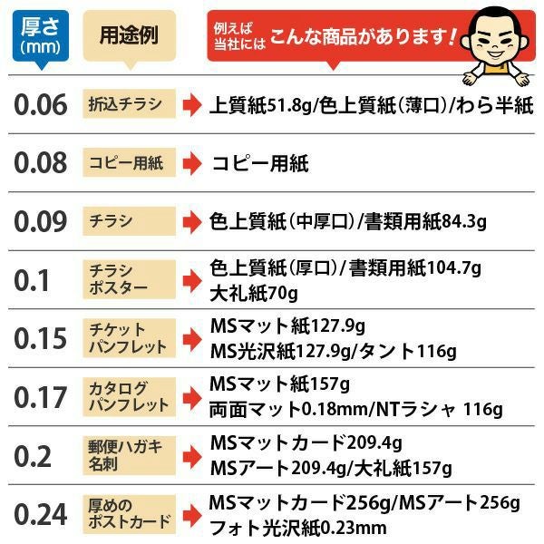 色上質紙 特色 「白・赤