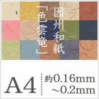 因州和紙 色雲竜