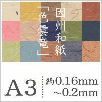 因州和紙 色雲竜